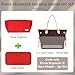 Doxo Purse Organizer Insert for Handbags & Base Shaper 2pc Set,Felt Organizer Insert Large Tote,Bag Organizer with Zipper 7 Sizes,Fit Speedy Neverfull MM/Speedy 30 and More(Red-L-Combination)