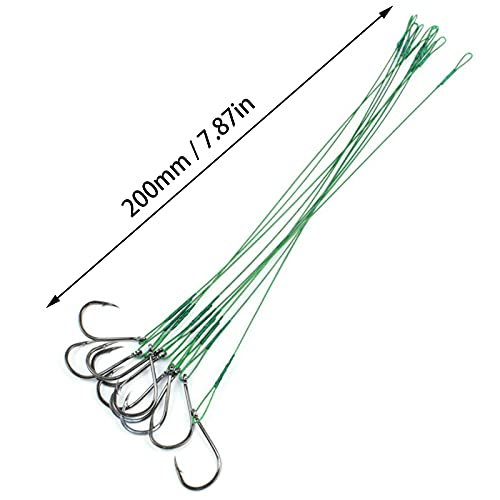 Angelhaken aus Kohlenstoffstahl Salzwasserfisch Widerhaken Stahl Angeln Vorfach Hecht Widerhaken Karpfen Angelhaken… – Bild 4