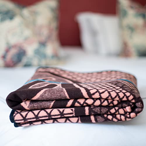 Basotho Heritage Wool African Blanket Or Throw Lightweight, Hypoallergenic, And Machine-Washable - Kharetsa Aloe (61" X 65") #TOP5