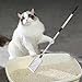 Leefasy Cat Litter Scoops Litter Scooper, Metal Long Adjustable Handle Sifter for Bunny Rabbits, 90cm Mesh 3.8x3.8mm