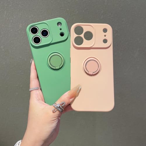 Coque silicone iPhone 14 Plus rose souple antichoc à support aimanté - 2