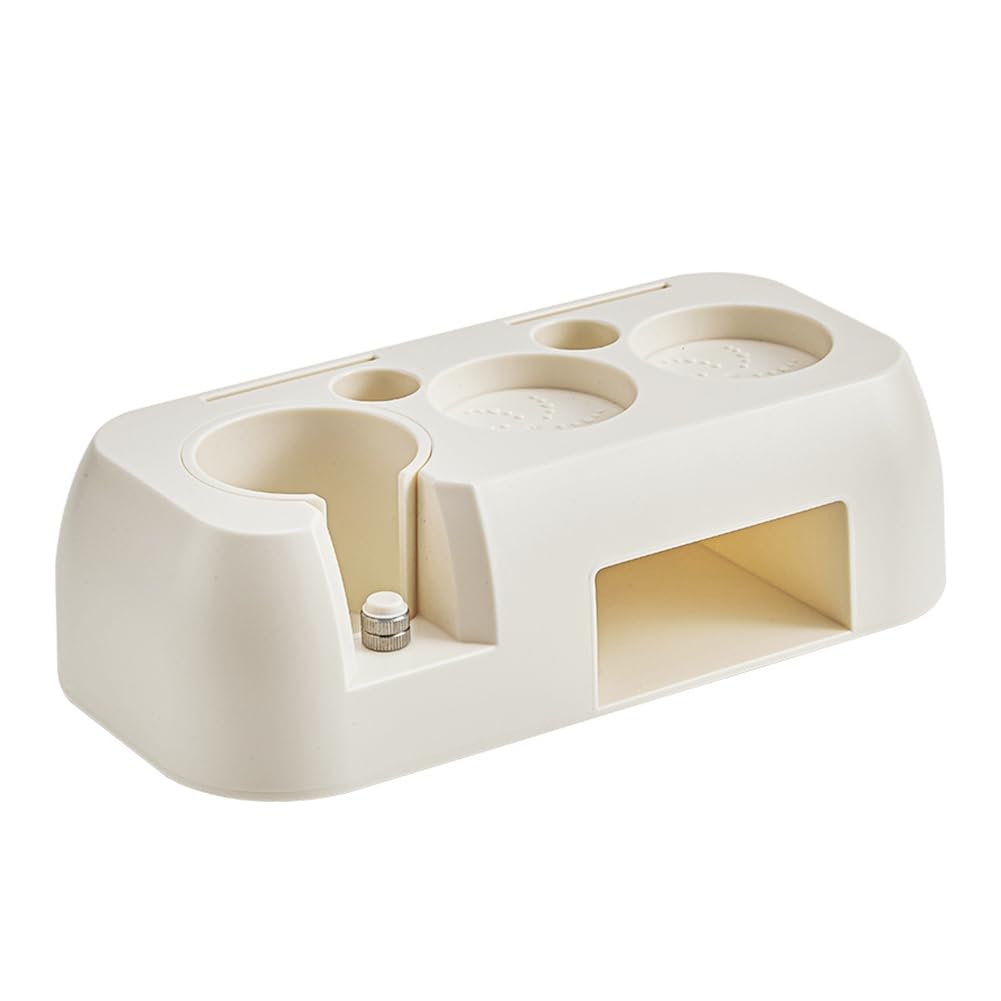 Agmoctz White Espresso Tamping Station Espresso Coffee Organizer Box Fit For Storage 51Mm,58Mm Espresso Tamper,Distributor,