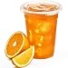 Green Direct Plastic Ultra Clear Cups With Flat Lids for Iced Coffee Bubble Boba Tea Smoothie (100, 10 Ounce)