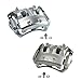 TRQ Front Brake Caliper Set Zinc Coated Brackets Hardware Compatible with 2005-2019 Nissan Frontier