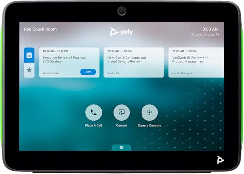 Image of Poly TC10 Touch Controller Black - for Video Conferencing - Wall Mountable