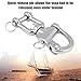 Jaw Swivel Snap Shackle, 2Pcs 316 Stainless Steel Heavy Duty Swivel Eye Snap Shackle for Sailboat (128mm)