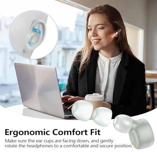 Image of kurdene Wireless Earbuds Bluetooth 5.3 Light Weight in Ear Headphones | Premium Sound Bass Ear buds with Charging Case,Touch Control,Built in Mics Headset,Clear Calls for Sports Workout Light Blue