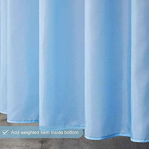 Rideau de douche bleu clair dégradé 200x200 cm lavable en machine Furlinic - 5