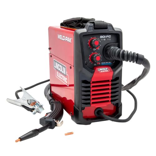 Image of Lincoln Electric 90i FC Flux Core Wire Feed Weld-PAK Welder, 120V Welding Machine, Portable w /Shoulder Strap, Protective Metal Case, Best for Small Jobs, K5255-1
