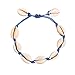Produktbild Qinlee Boho Shell Fußkettchen Conch Muschel Armband Mode Fuß Kette DIY Schmuck für Frauen und Mädchen für Reisen Urlaub Geh zum Strand-Blau