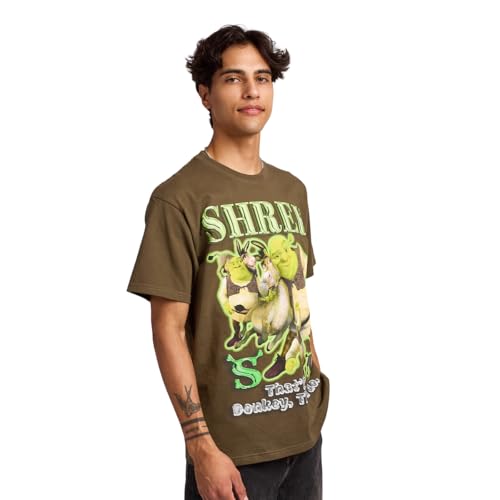 Bioworld Shrek Thatll Do Donkey Mens Brown Crew Neck Short Sleeve T-Shirt-Medium