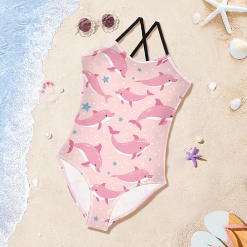 Image of Girls One Pieces Swimsuit Cute Beach Swimwear with Adjustable Strap 3-10 Years