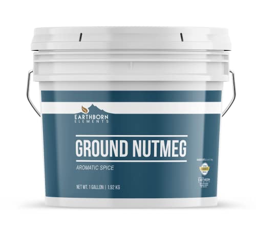 Earthborn Elements Ground Nutmeg 1 Gallon Bucket, Aromatic Spice, Bulk