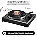60Hz Turntable Level LP Weight Disc Stabilizer, 3 in 1 Strobe Markings 45RPM Record Puck 9.5 OZ Vinyl Clamp with Bubble Level for Phonograph Record Player Turntables