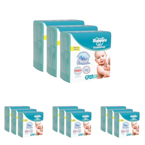 Image of Amazon Brand - Supples Premium Baby Diaper Pants | 66 Baby Diapers | XXXL | 18-35 Kg | 12 Hrs Absorption | Cushiony Cotton Soft Fabric | Phthalates-Free | Triple Leak Guard | 22 Count, Pack of 12