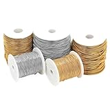 LJAYNJC Cadena de Eslabones Cadenas de Acero Inoxidable de 2 Metros for Hacer Joyas, Collares, Pulseras, Accesorios y Cadenas al por Mayor.(Gold,1.5mm Dia)