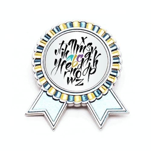 Broche alphabet M métal pour personnaliser une veste unie