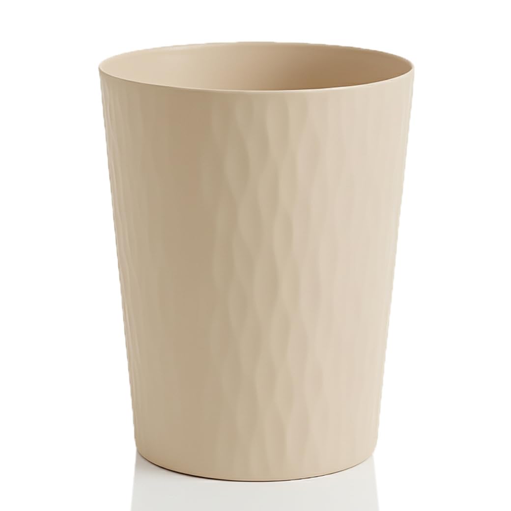 Sinoba Papierkorb 9099 Mülleimer Abfalleimer Papiereimer Kunststoff ideal für Kinderzimmer Büro Küche Höhe 30 cm 12L (Beige)