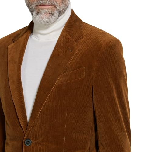 Men's Retro Corduroy Sport Coat Business Formal Blazer,Regular Fit Jacket Overcoat Autumn Winter for Wedding Prom2