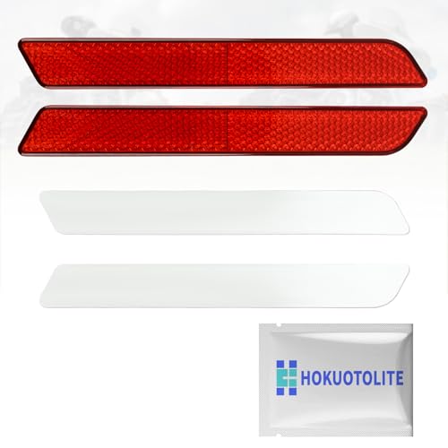 Image of Hard Saddlebag Latch Covers Reflectors Inserts for Harley Touring 1993-2013,for Street Glide Electra Glide Road Glide Road King,RED