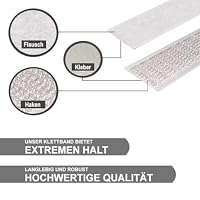 Kstar Klettband selbstklebend extra Stark, Hakenband und Flauschband, Farbe, Breite, Länge wählbar, Klettverschluss selbstklebend (Set, weiß, 16 mm x 6 m) – Ansicht 2