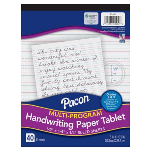 Papier d'écriture ligné Pacon pour corriger les lettres tremblantes des enfants