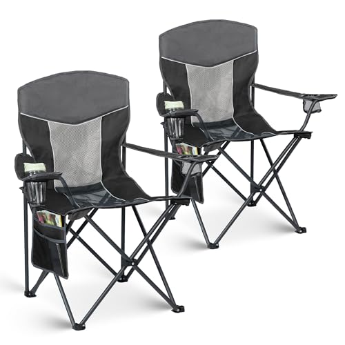 Matrasco Oversized XL Camping Chair 2-Pack with Mesh Back...