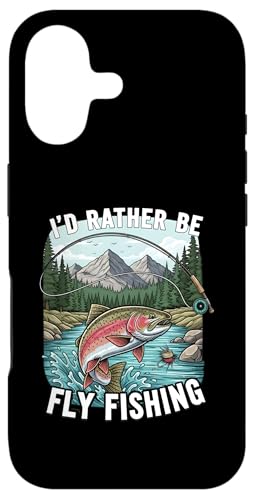 I'd Rather Be Fly Fishing Trout Mountains River Outdoors �X�}�z�P�[�X iPhone 17 �p