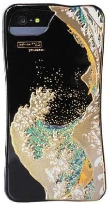 docomo au SoftBank iPhone5 iPhone5S corresponding lacquer Ya mountains painted Seinoo Kenji work high prime Makie iPhone case cover jacket (wave) (japan import)