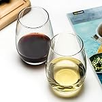 Stemless Wine Glasses Set of 12, 14-Ounce Party Wine Cups for Multipurpose, Clear