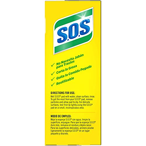 Image of S.O.S Steel Wool Soap Pads, Lemon Fresh, 10 Count