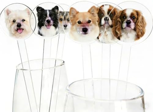 Personalized UV Wedding Pet Stir Sticks, Print Double-Sided Dog Stir Stick, Watercolor Acrylic Cocktail Stirrers, Wedding Swizzle,Wedding Drink Stirrers Available in sizes 15cm and 18cm image 5