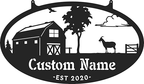 RealSteel Personalized Farm Sign - Custom Design Metal Family Name