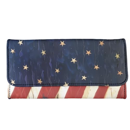 Image of AFPANQZ Womens Wallets Leather Trifold Multi Card Holder Slots Wallet, American Butterfly Ladies' Leather Card Pouch Bag for Keys Lipstick Cit Cards Holder