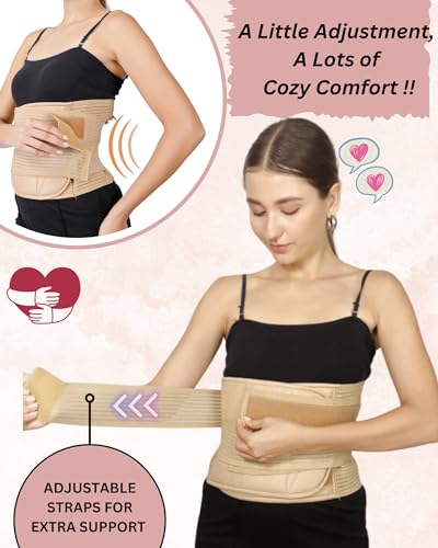 FEEL-ADORE-Maternity-Postpartum-Belt-for-After-Delivery-C-Section-normal-Abdominal-Binder-Stomach-Tucker-for-Post-Pregnancy-Recovery-for-Women-Belly-Shaper-Back-Pain-relief-Belt-Large FEEL ADORE Maternity Postpartum Belt for After Delivery (C-Section & normal), Abdominal Binder, Stomach Tucker for Post Pregnancy Recovery for Women, Belly Shaper, Back Pain relief Belt (Large)