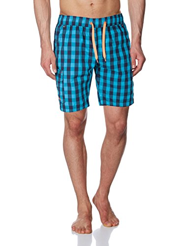 Grimada 5489_23 Herren Badeshorts Badehose SCN (S, blau kariert) Cover