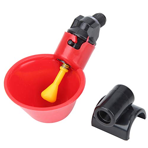 BTOSEP Automatischer Trinknapf, Wassertrinker, Langlebiges Landwirtschaftliches Werkzeug für Wachteln, Hühner, Vieh, ABS, Rot, 10, 5 cm, 220 G-2
