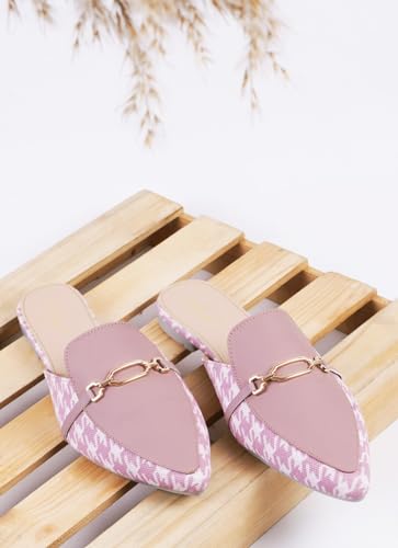 Image of TRYME Trending Stylish Buckle Bellies Soft & Comfortable Flat Mules Sandal for Womens and Girls
