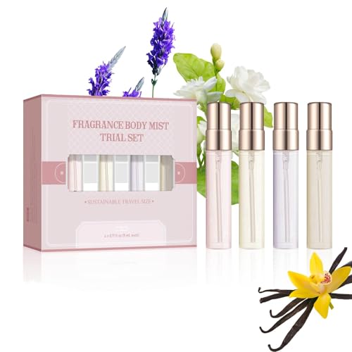 Calendrier De L'avent Mini Parfum, 4 Pièces Minis Parfum Femme Coffret De Parfums,Brume Parfumée Femme,Ecdf Parfumé Phéromones Pour Femmes,Calendrier de l'Avent 2025 Parfums Cheveux Femmes