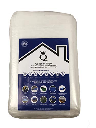 16x20 Heavy Duty Translucent Tarp, MOX Film Technology, Premium tarp, Anti-Tear, Waterproof, UV Resistant, 34 Varieties