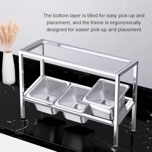 Juego de estante de especias con dispensador, organizador de encimera para soluciones de almacenamiento de cocina y bufé