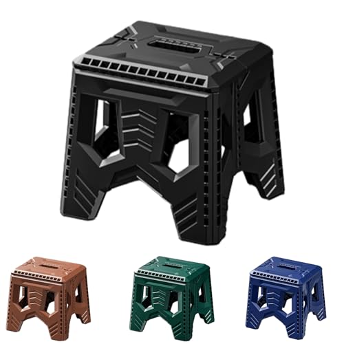 Yieson Marche Pied Pliable, 26.4 cm Tabouret Pliant, Jusqu'à 125 kg, Tabouret Pliant Multiusage, pour la Maison, la Cuisine, la Salle de Bain, l'Extérieur et Les Voyages (Blanc)