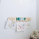 Personalized “Look What I Made” Sign for Kids, Wooden Art Display Board with Name, Hanging Artwork Organizer for Children’s Room, Custom Gift for Kids