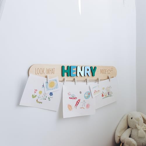 Personalized “Look What I Made” Sign for Kids, Wooden Art