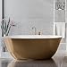 Ruvati 71-inch Matte Gold and White epiStone Solid Surface Freestanding Bath Tub Sinatra – RVB6788GW