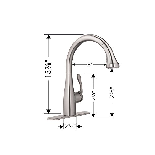 Hansgrohe Allegro E Gourmet Stainless Steel Bar Kitchen Faucet, Kitchen Faucets With Pull Down Sprayer, Faucet For Kitchen Sink, Magnetic Docking Spray Head, Stainless Steel Optic 04297800 #TOP3