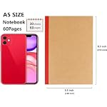 24 Pack A5 Kraft Notebooks, 60 Lined Pages Travel Journal Bulk, Soft Cover Notebooks for Women Girls Students, Making Plans Writing Memos Office School Supplies, 8.3 X 5.5 in - Image 3