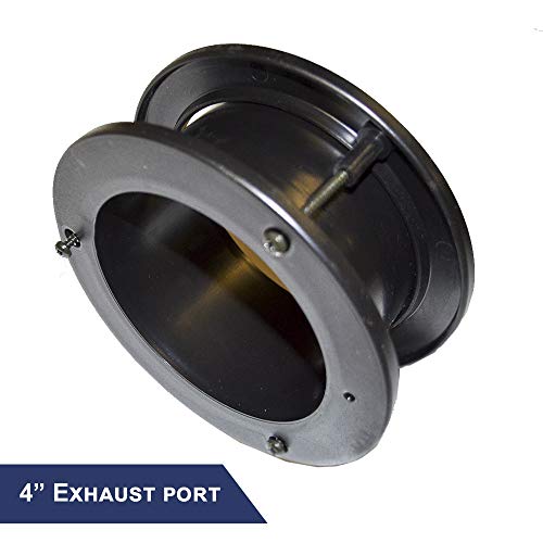 4" Garage Door Exhaust Port - Garage Door Exhaust - Fresh Air Port for Up to 2" Thick Doors Exhaust Port - for Garage Doors, Walls - Fresh Air Vent Self Closing - Air Vents for Door Garage