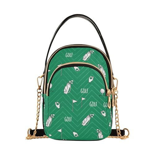 Image of MCHIVER Golf Crossbody Bag for Women Cell Phone Purse Wallet with Removable Chain Shoulder Handbag