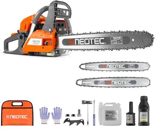 58CC Gas Chainsaw 20 Inch, 2-Cycle Petrol Tree Wood Cutting